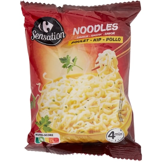 Nouilles instantanées Noodles saveur poulet CARREFOUR SENSATION
