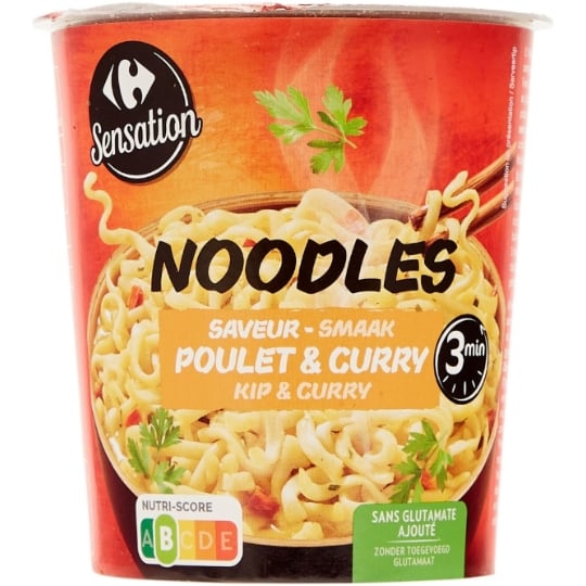 Nouilles Instantanées Saveur Poulet Curry CARREFOUR SENSATION