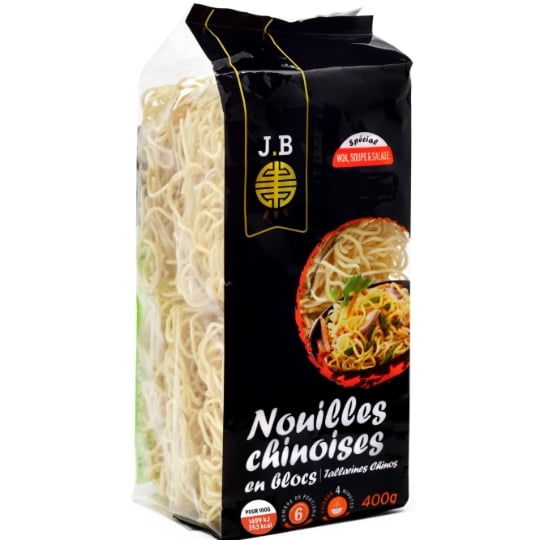 Nouilles chinoises en bloc, spécial wok soupe & salade J.B.