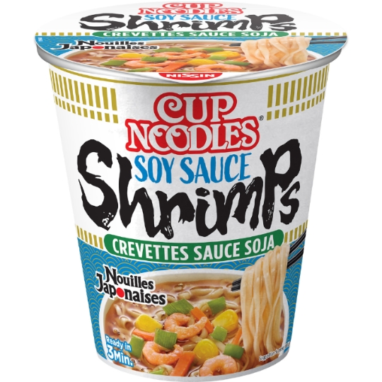 Nouilles Instantanées Saveur Crevettes Sauce Soja NISSIN