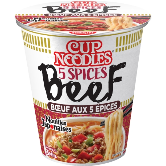 Nouilles Instantanées Saveur Bœuf 5 Epices NISSIN