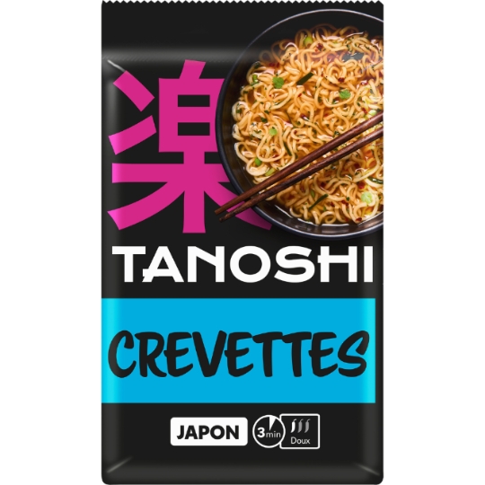 Nouilles Instantanées Saveur Crevette TANOSHI