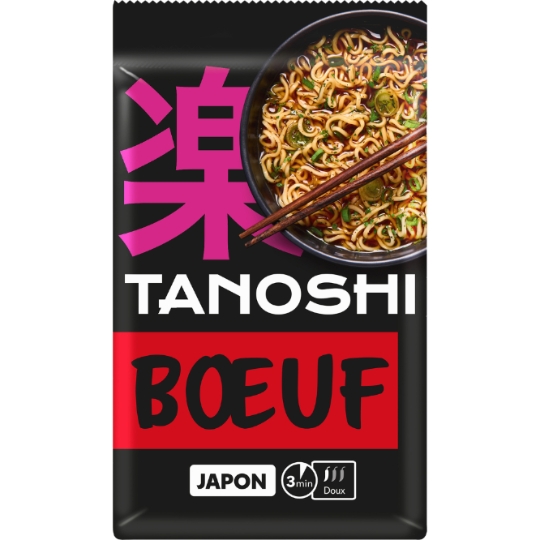 Nouilles Instantanées Saveur Bœuf TANOSHI