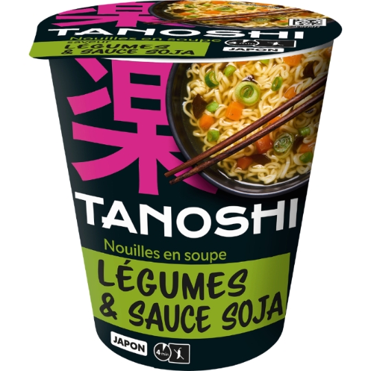 Nouilles Instantanées Saveur Légumes Sauce Soja TANOSHI