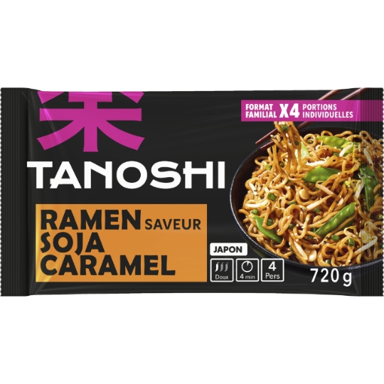 Nouilles Ramen Saveur Soja Caramel TANOSHI