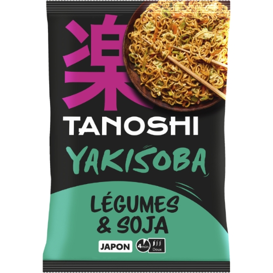 Nouilles Instantanées Yakisoba Légumes et Soja TANOSHI