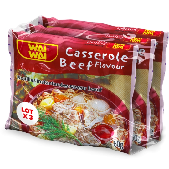 Nouilles Instantanées Saveur Bœuf WAI WAI