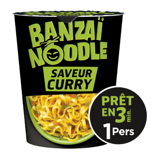 Nouilles Instantanées Curry Banzaï Noodle 3min BANZAI