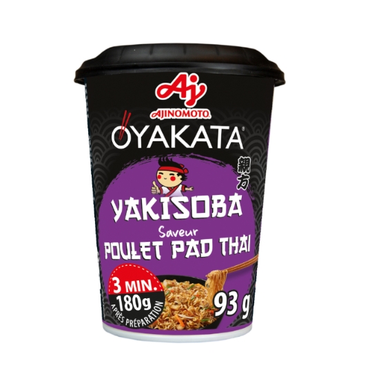 Nouilles Instantanées Yakisoba Saveur Poulet Pad Thaï OYAKATA