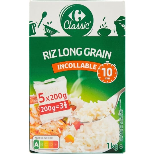 Riz Long Incollable 10min CARREFOUR