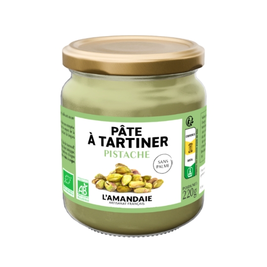 Pâte à Tartiner Pistache Bio Sans Palme L'AMANDAIE