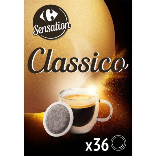 Café Dosettes Classico Compatible Senseo CARREFOUR SENSATION
