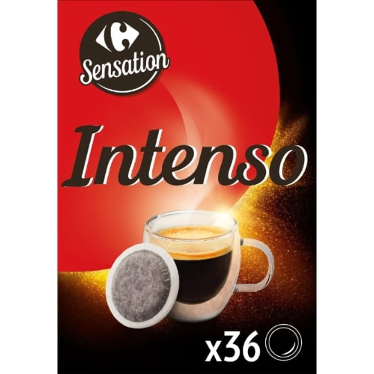 Café Dosettes Intense Compatible Senseo CARREFOUR SENSATION