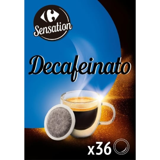 Café Dosettes Décaféiné Compatible Senseo CARREFOUR SENSATION