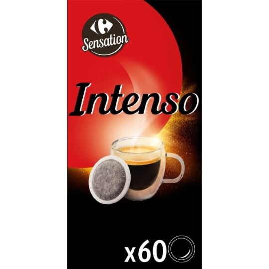 Café Dosettes Intense Compatible Senseo CARREFOUR SENSATION