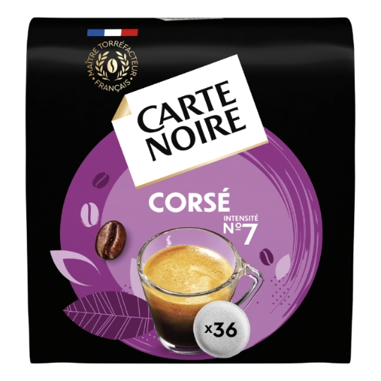Café Dosettes Corsé Intensité 7 Compatible Senseo CARTE NOIRE