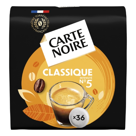 Café Dosettes Classique n°5 Compatible Senseo CARTE NOIRE