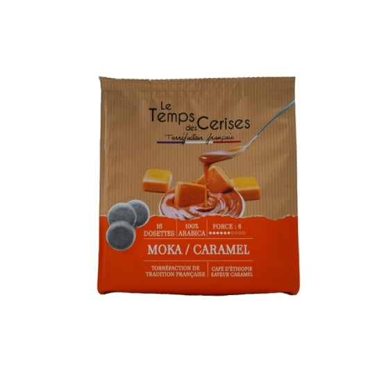 Café Dosettes Caramel Intensité 6 Compatible Senseo LE TEMPS DES CERISES