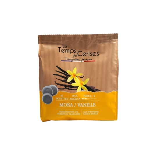 Café Dosettes Vanille Intensité 4 Compatible Senseo LE TEMPS DES CERISES
