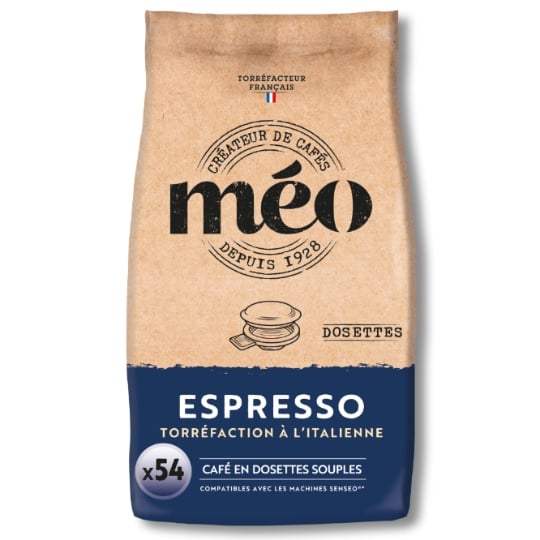 Café Dosettes Espresso Torréfaction à l'Italienne Compatible Senseo MEO
