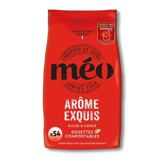 Café Dosettes Arôme Exquis Compatible Senseo MEO