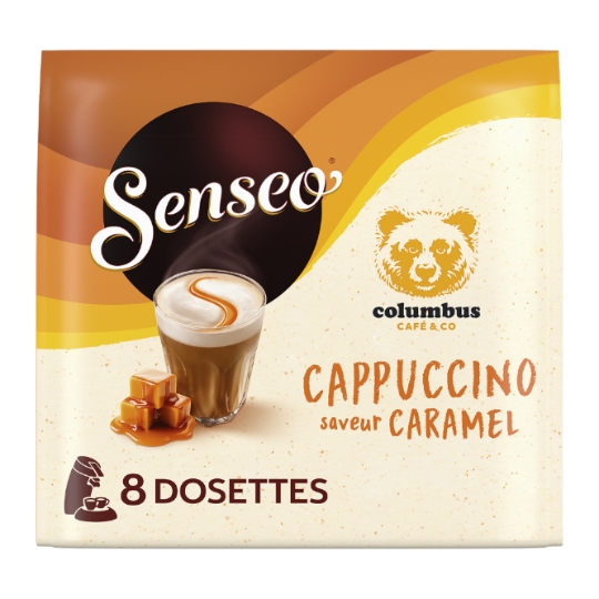 Café Dosettes COLUMBUS Cappuccino Caramel Compatibles Senseo SENSEO