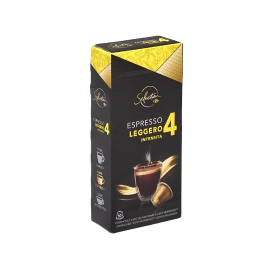 Café Capsules Expresso Doux Intensité 4 Compatible Nespresso CARREFOUR SELECTION