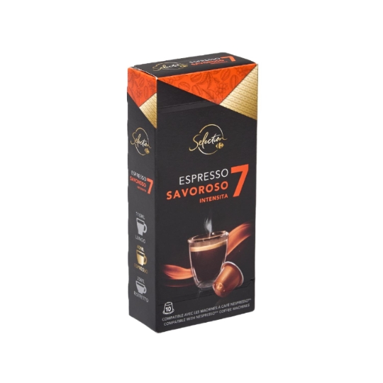 capsules de café moulu pur arabica Expresso Equilibré Intensité 7 Compatible Nespresso CARREFOUR SELECTION