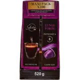 Café Capsules Lungo Forte Intensité 8 Compatible Nespresso CARREFOUR SELECTION