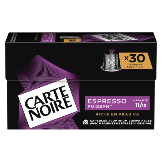 Café Capsules Espresso Puissant Intensité 11 Compatible Nespresso CARTE NOIRE