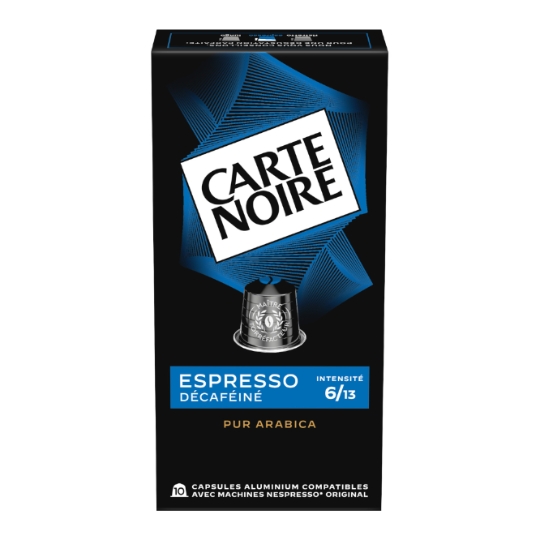 Café Capsules Décaféiné Intensité 5 Compatible Nespresso CARTE NOIRE