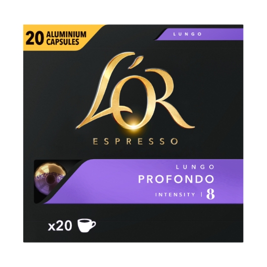 Café Capsules Lungo Profondo Intensité 8 Compatibles Nespresso® L'OR