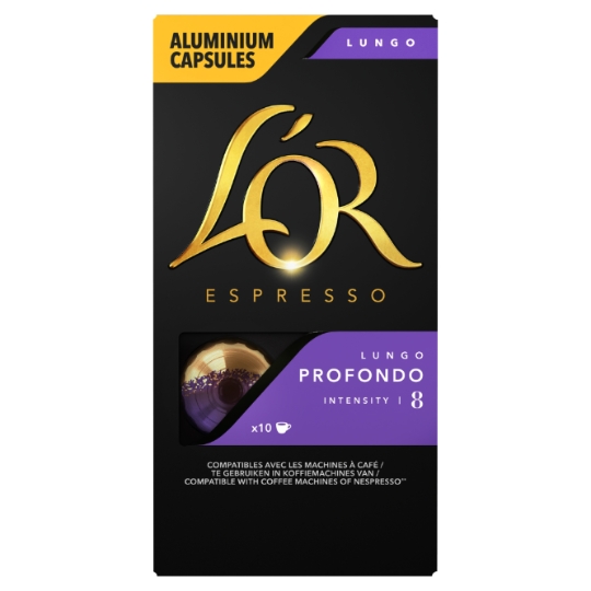 Café Capsules Lungo Profondo Intensité 8 Compatibles Nespresso® L'OR