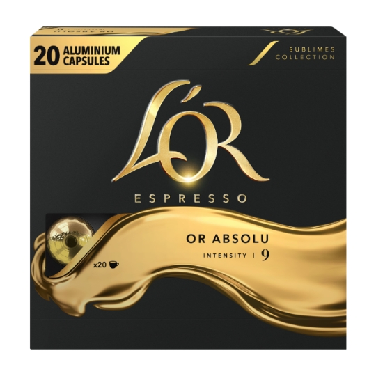 Café Capsules OR Absolu Intensité 9 Compatibles Nespresso® L'OR