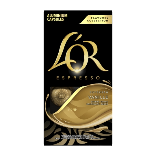 Café Capsules Saveur Vanille Intensité 6 Compatibles Nespresso® L'OR