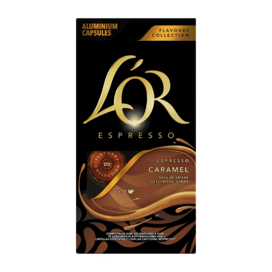 Café Capsules Saveur Caramel Intensité 6 Compatibles Nespresso® L'OR