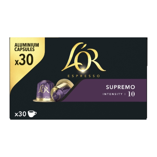 Café Capsules Supremo Intensité 10 Compatibles Nespresso® L'OR