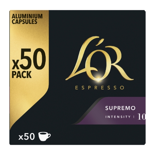 Café Capsules Supremo Intensité 10 Compatibles Nespresso® L'OR