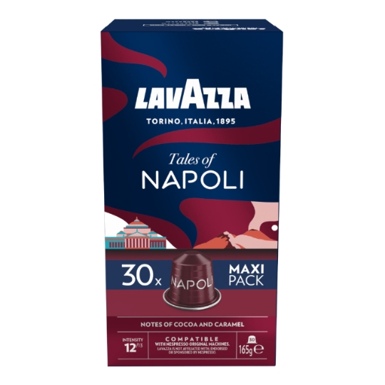 Café Tales of Napoli Notes de Cacao et Caramel Intensité 12/13 LAVAZZA
