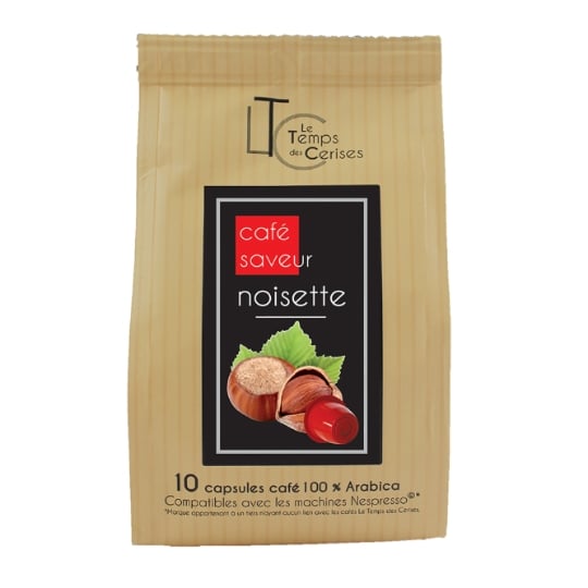 Café Capsules Noisette Intensité 5 Compatible Nespresso LE TEMPS DES CERISES