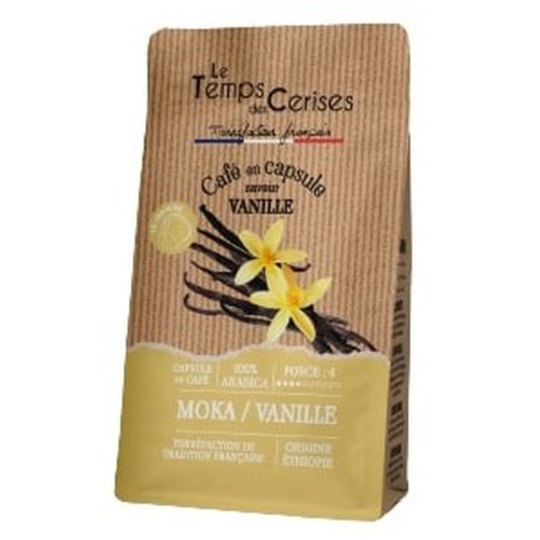 Café Capsules Vanille Intensité 4 Compatible Nespresso LE TEMPS DES CERISES