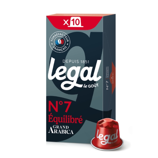 Café Capsules Espresso Equilibré Intensité 7 Compatibles Nespresso® LEGAL