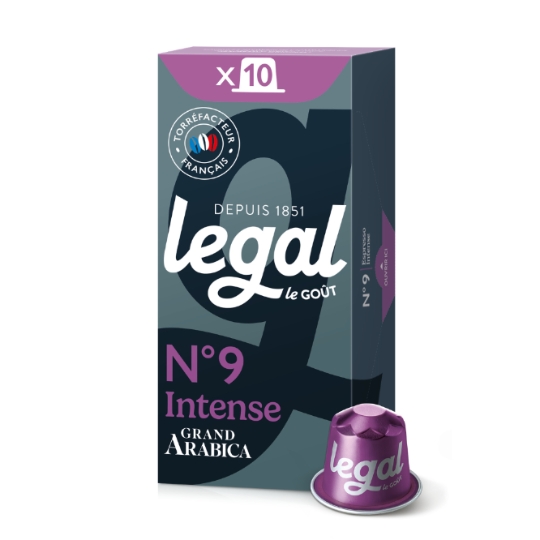 Café Capsules Espresso Intense Intensité 9 Compatibles Nespresso® LEGAL
