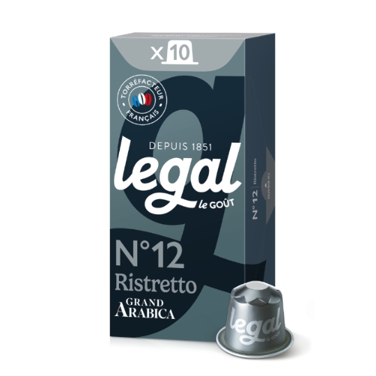 Café Capsules Ristretto Intensité 12 Compatibles Nespresso® LEGAL