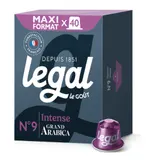 Café Capsules Espresso Intense Intensité 9 Compatibles Nespresso® LEGAL