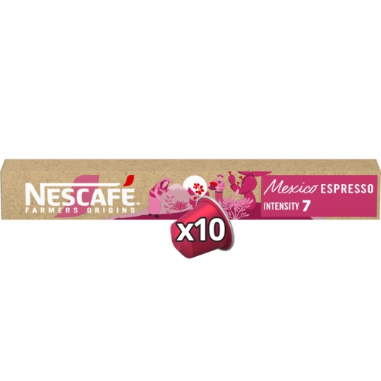 Café Capsules Espresso Intensité 7 Mexico Compatible Nespresso NESCAFE FARMERS ORIGINS