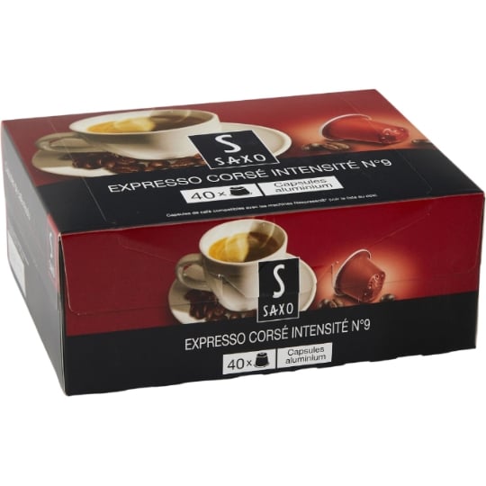 Café Capsules Expresso Corsé Intensité 9 Compatible Nespresso SAXO