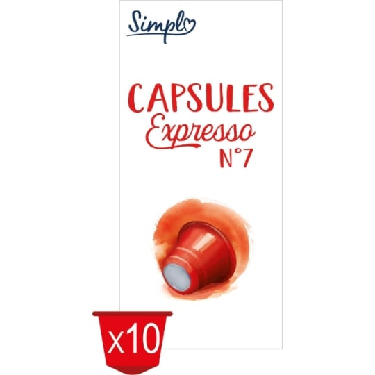 Café Capsules Expresso Intensité 7 Compatible Nespresso SIMPL