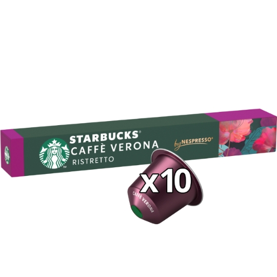 Café Capsules Espresso Ristretto Caffè Verona Intensité 10 Compatible Nespresso STARBUCKS