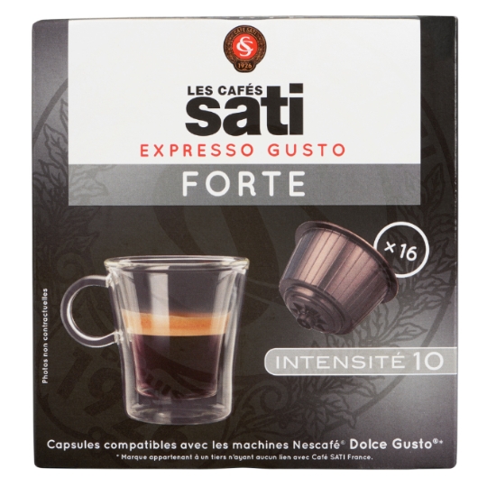 Café Capsules Expresso Gusto Forte Intensité 10 CAFE SATI